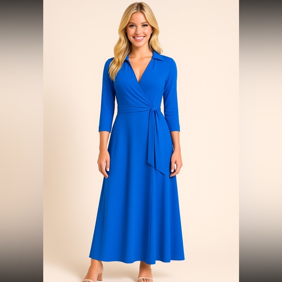 JB by Julie Brown beautiful  maxi wrap dress - Picture 5 of 6